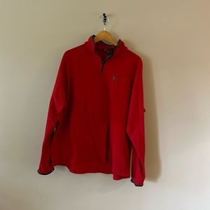 Under Armour Mens 1/4 Zip Performance Fleece Pullover Sweater Red